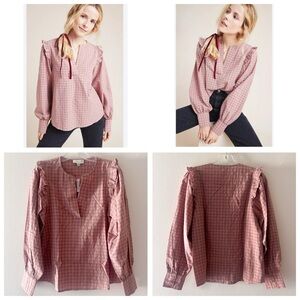 Anthropology peasant blouse new Small